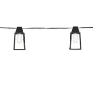 10-Light 12 ft. Black Outdoor Plug-In Integrated LED Edison String-Light