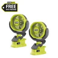 ONE+ 18V Cordless 4 in. Clamp Fan Tools Only (2-Pack)