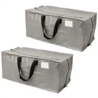 20 Gal. Heavy-Duty Moving and Storage Bag Gray Polypropylene (2-Pack)