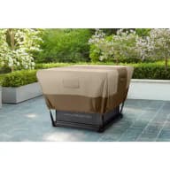35.25 in. L X 35.25 in. W X 18 in. H Beige Patio Square Fire Pit Cover