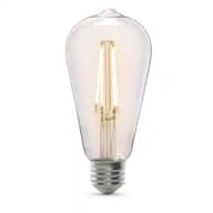 60-Watt Equivalent ST19 Straight Filament Dusk To Dawn Clear Glass E26 Vintag...
