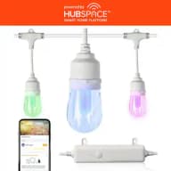 Smart White 12-Light 24 ft. Indoor/Outdoor Plug-in Integrated LED RGBW String Light with Party Mode Powered by Hubspace