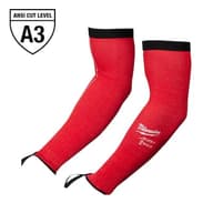 16 in. Red 4-Way Stretch Cut 3 Resistant Protective Arm Sleeves