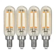 40-Watt Equivalent T6 Dimmable Straight Filament Clear Glass E12 Candelabra E...