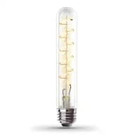 25-Watt Equivalent T10 Dimmable Spiral Filament Large Clear Glass E26 Vintage...