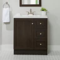 Bannister 31 in. Single Sink Dusk Bath Vanity with White Cultured Marble Top (Assembled)