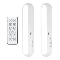 Battery Operated Mini LED Under Cabinet Lights with Remote (2-Pack)