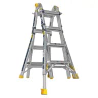 18 ft. Reach Aluminum 5-in-1 Multi-Position Pro Ladder with Built-in Leveling, 375 lb. Load Capacity Type IAA Duty