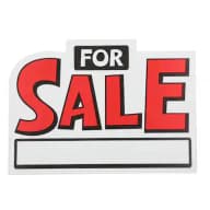10 in. x 14 in. 2D Shaped for Sale Sign