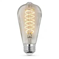60-Watt Equivalent ST19 Dimmable Spiral Filament Clear Glass E26 Vintage Edis...