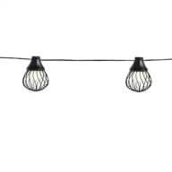 10-Light 12 ft. Matte Black Outdoor Plug-In LED Lantern String-Light