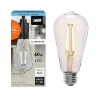 60-Watt Equivalent ST19 Straight Filament Dusk To Dawn Clear Glass E26 Vintag...