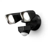 Smart Lighting Black Motion Activated Outdoor Integrated LED Floodlight Wired