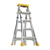 18ft Reach Aluminum 6-in-1 Multi-Max Pro Multi-Position Ladder, 375lbs. Load Capacity Type IAA Duty Rating