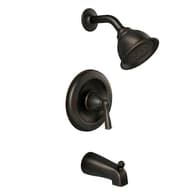 Banbury 1-Handle 1-Spray Trim Kit Tub and Shower Faucet 1.75 GPM in Matte Black (Valve and Handles Included)