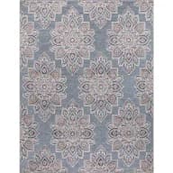 Blue 8 ft. x 10 ft. Floral Indoor/Outdoor Area Rug